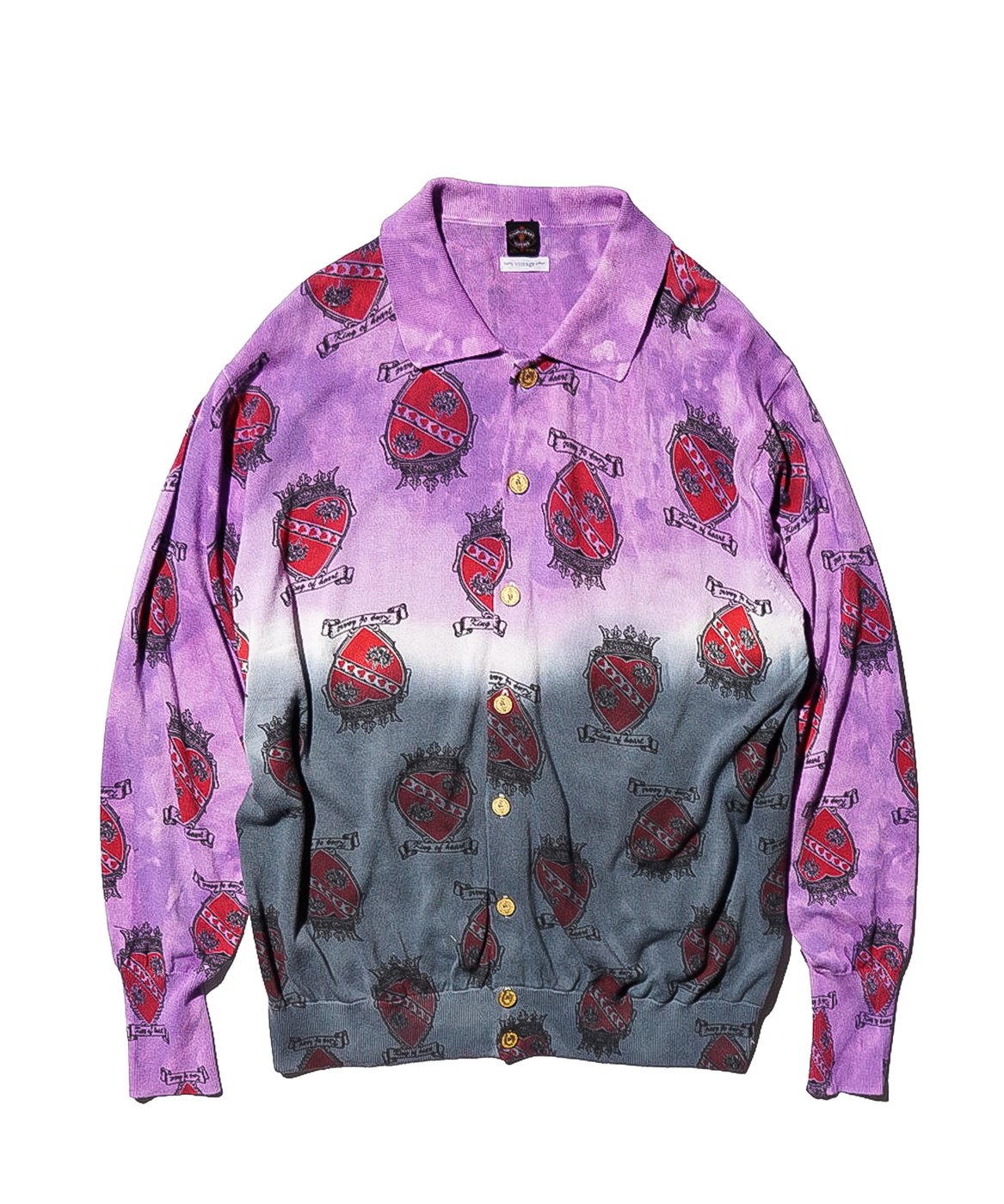 TOWNCRAFT ONE IN THE WORLD PRINTED HAND-DYE COTTON KNIT — printed, hand-dyed cotton knit, one of a kind, upcycled