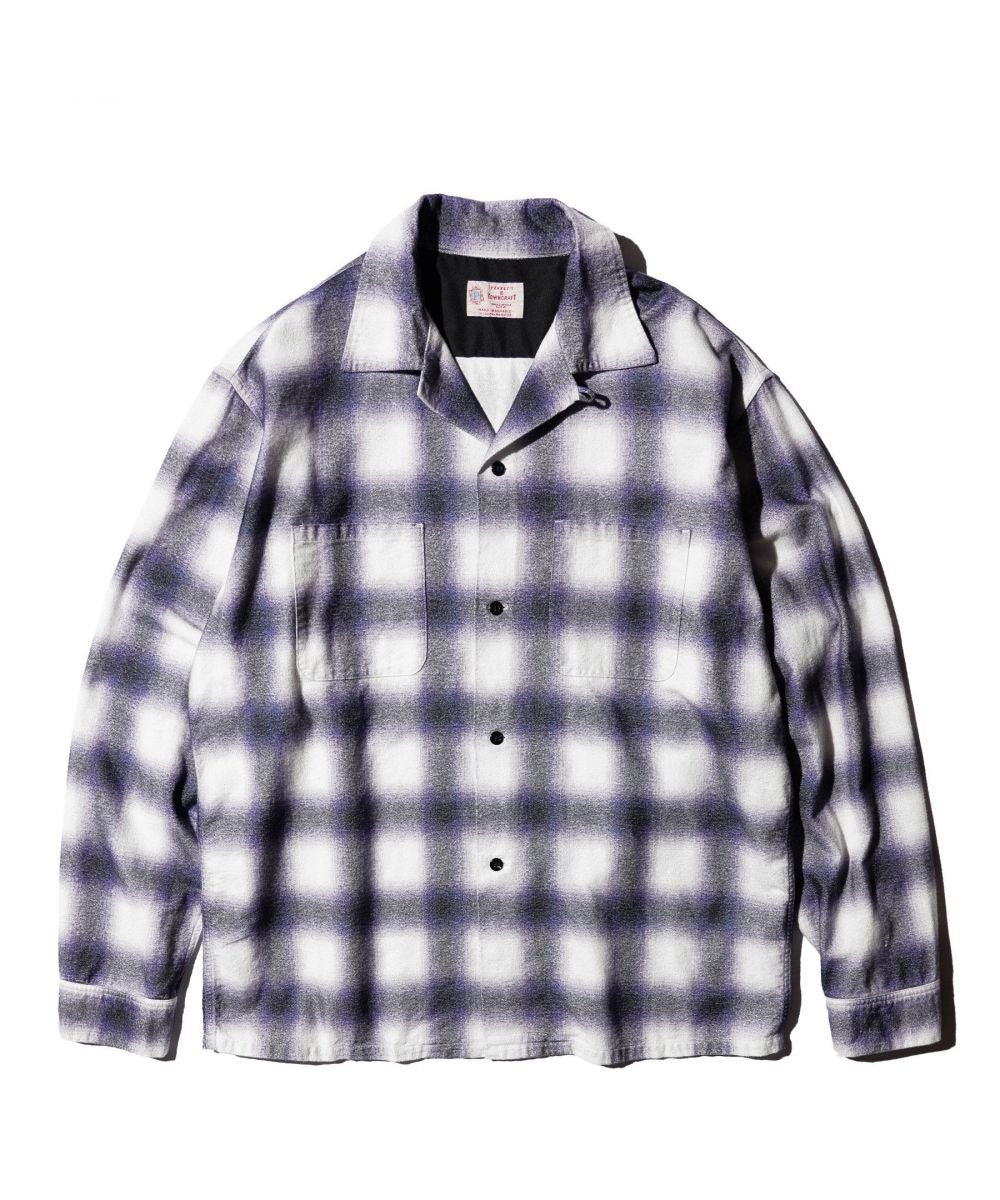 TOWNCRAFT PRINTED COTTON NEL OMBRE CHECK SHIRT — new arrival