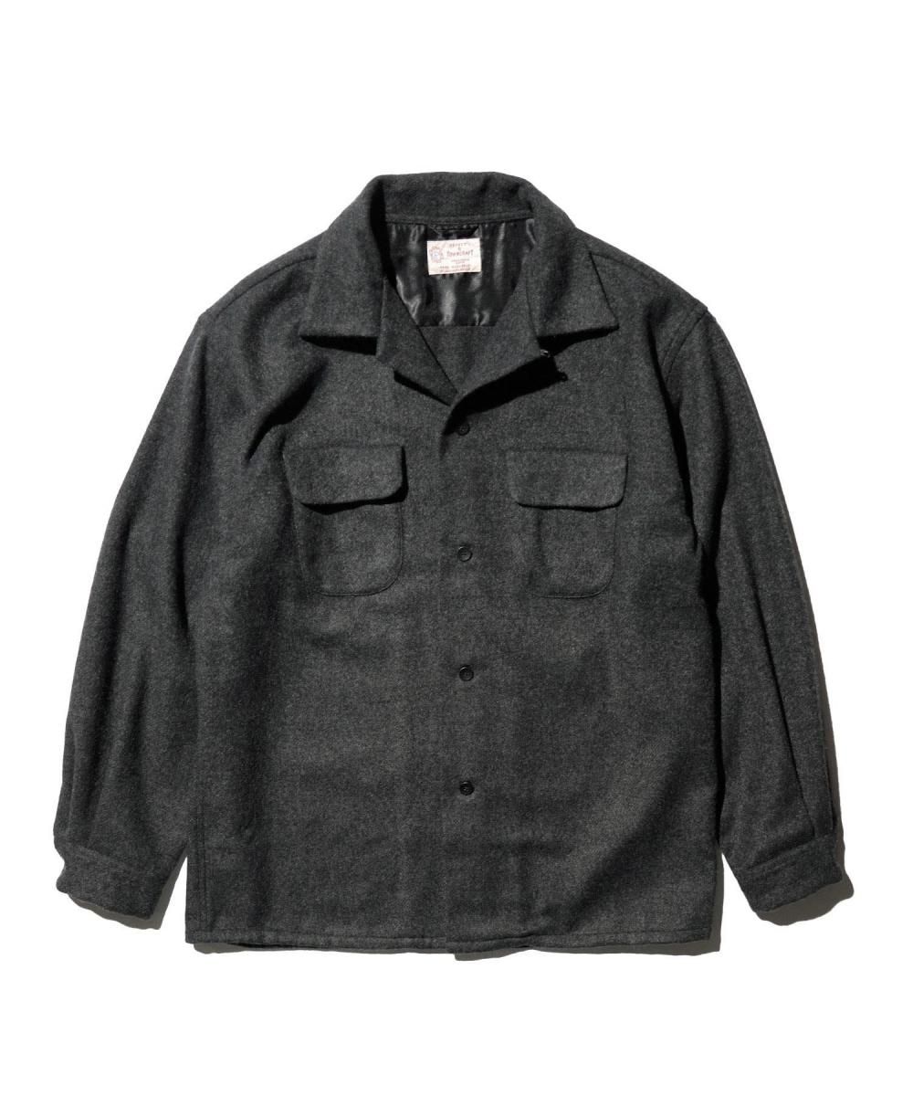 TOWNCRAFT 50S WOOL W-FLAP LOOP COLLAR SHIRT — new arrival
