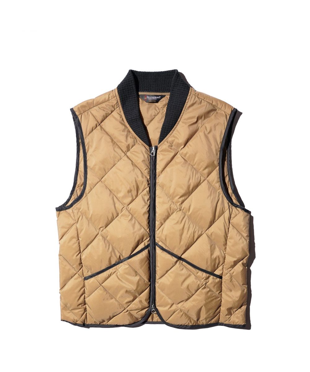 TOWNCRAFT QUILTING LIGHT DOWN VEST — new arrival