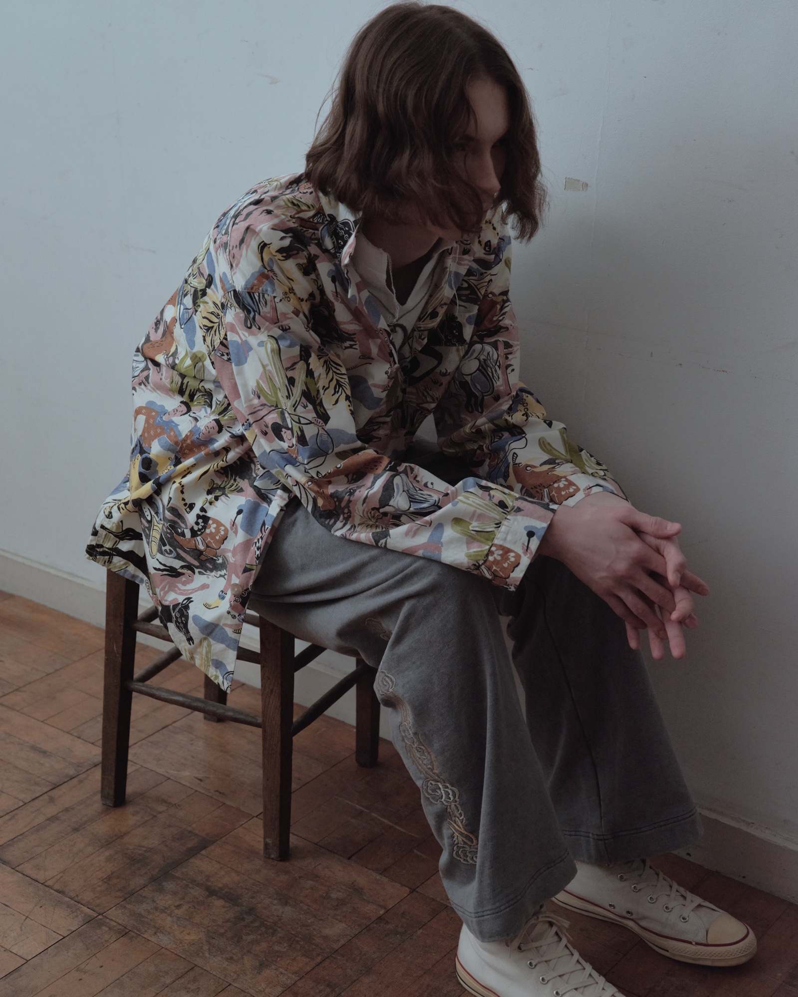 TOWNCRAFT Printed Pajama Jacket